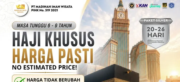 Brosur resmi MIW Haji Khusus paket Silver mulai USD 11.500